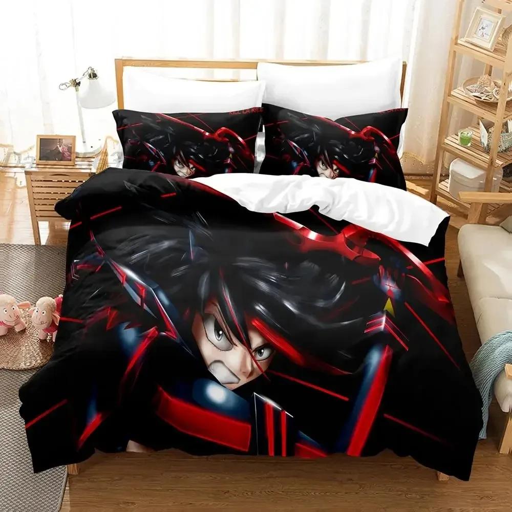 Fashion KILL La KILL Bedding Set Single Twin Full Queen King Size Bed Set Aldult Kid Bedroom Duvetcover Sets 3D Print Kawaii