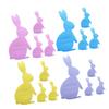 4Pcs Easter Bunny Felt Cutlery Holders Pouch Bags Banquet Wedding Birthday Party