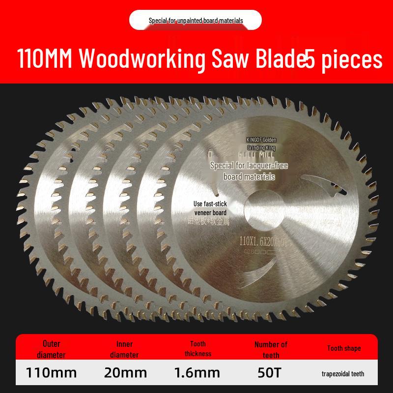 Gold King Eco-Friendly Circular Saw Blade for Woodworking: Paint-Free, Flat-Top Tooth, No Chipping
