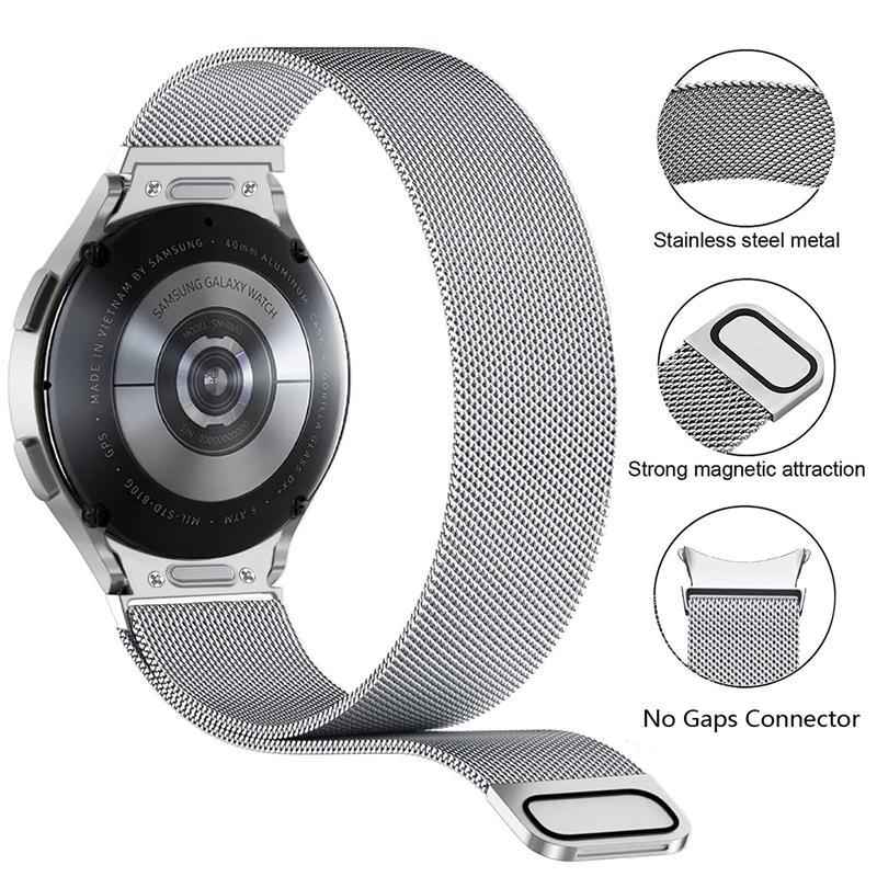 Milanese Loop Band For Samsung Galaxy Watch 7 6 5 4 40mm 44mm 5 Pro Metal Bracelet Galaxy Watch 4 6 Classic 47 43 42 46 Mm Strap