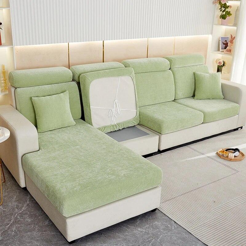 Huse de perne pentru scaune individuale super elastice Huse de canapea Huse de perne de canapea Huse de șezut cu chenill gros din twill texturat