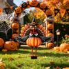 Autumn Harvest Lawn Ornaments Thanksgiving Turkey Garden Stake, Wizard Hat with Pumpkin Ornament, Stakes Waterproof Acrylic Yard Welcome Sign