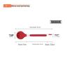ZISIZ Silicone Round Head Food Tongs