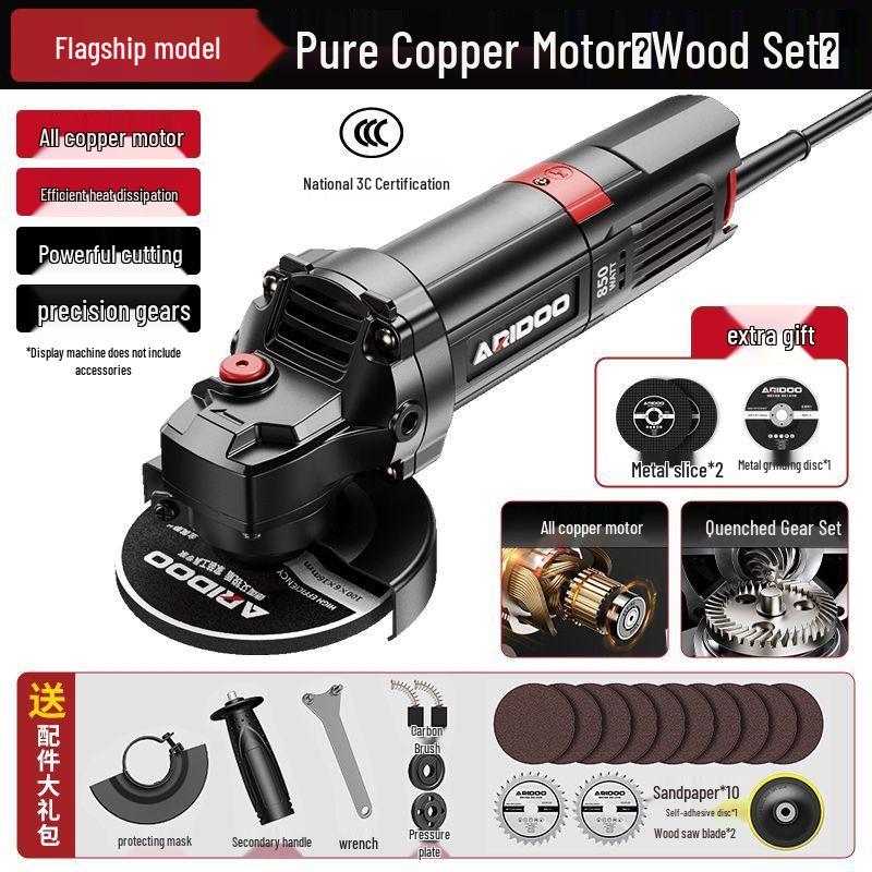 Compact Multi-Functional Handheld Angle Grinder and Polisher