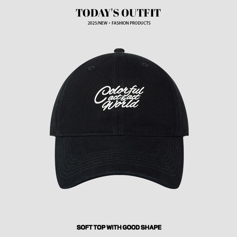 New Model of Larger and Deepened Big Head Circle Hat for Women's Baseball Cap Soft Top for Women's Summer Letters Versatile Alphabet Baseball Cap