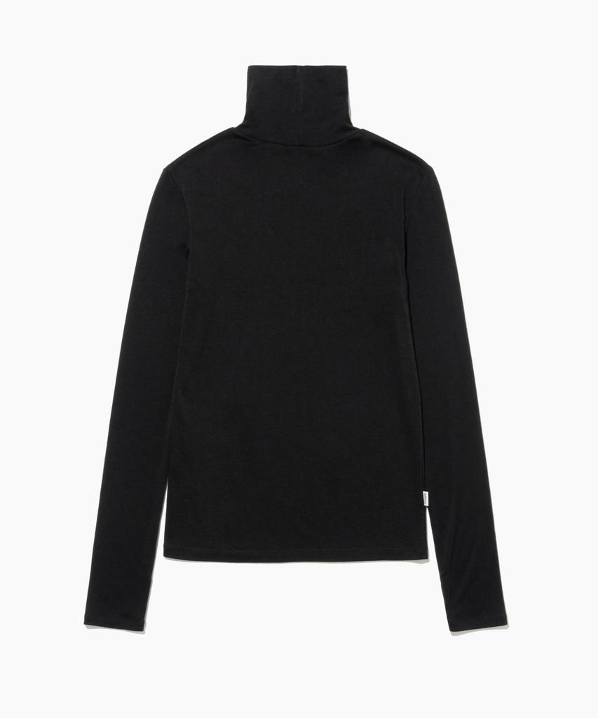 TTUDEMENT Basic Roll-Neck Pullover Black