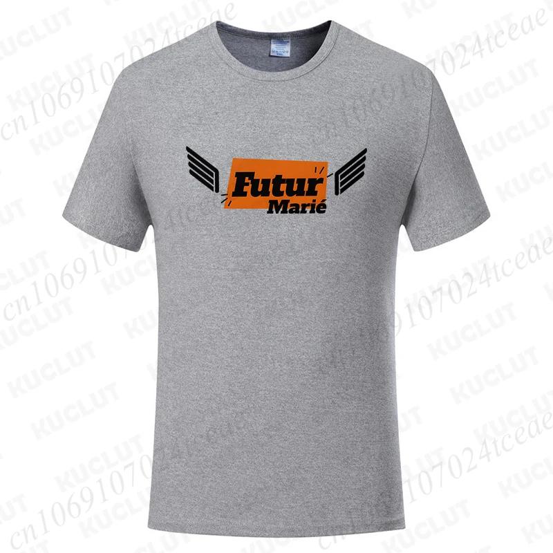 French Evg Team Future Groom Man T-shirt Boyfriend Single Farewell Bachelor Party Squad Tees Shirt Funny Graphic Wedding Tops