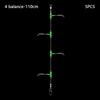 5PCS Night Glow Fishing Leader Line Sea Fishing Balance with Swivels Snaps Fishing Wire Leader 360Degree Rotating Fishing Tackle