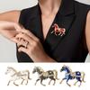 Traditional Running Horse Brooch Vintage Animal Lapel Pin Gift Brooch Pins  Women