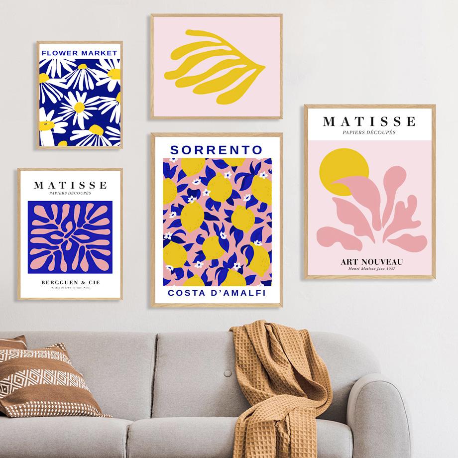 Matisse Flower Fruit Market Nordic Vintage Poster Wall Art Prints Canvas Painting Modern Gallery Decor Pictures For Living Room