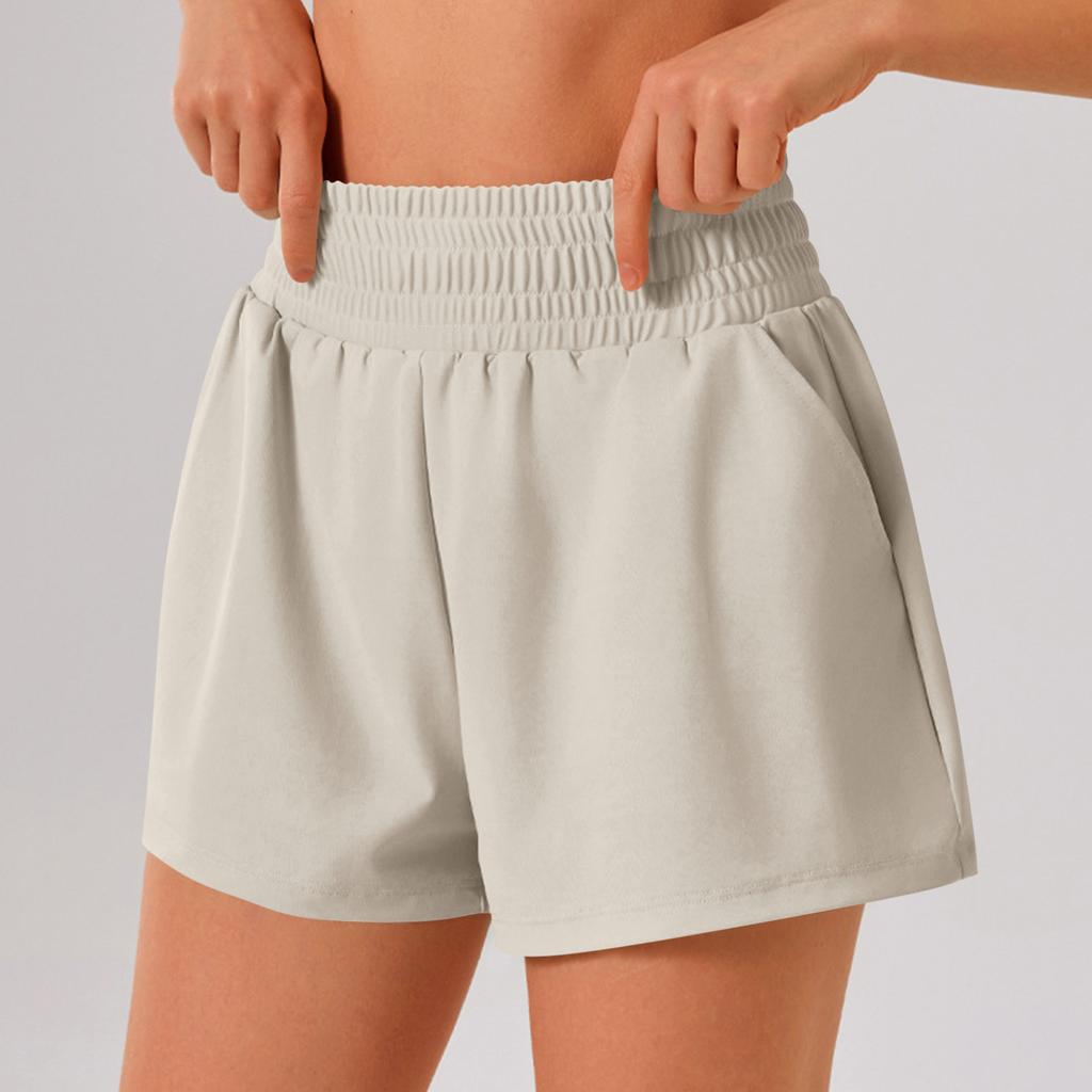 Women's High Waist Athletic Shorts Lightweight Quick Dry Running Shorts with Elastic Waistband and Inner Lining for Gym Yoga and Casual Wear