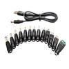 Power Cable 5V USB To 5.5x2.1mm Power Cord with 13 Connectors for Router LED Light Speaker Small Household Appliances
