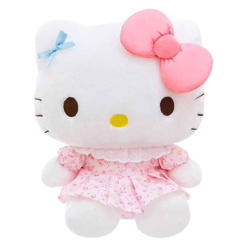Cartoon Kitten Floral Dress Plush Toy - Cute Cat Doll & Cushion Gift