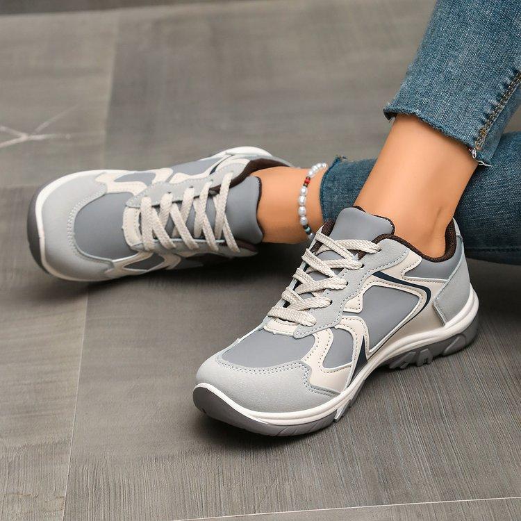 Round Head Muffin Sole Casual Single Shoes Autumn New Color Matching Straps Thick Sole Comfortable Women's Shoes