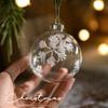 Glitter Finish Hanging Ball Decor Crystal Glass Christmas Tree Decorations  Home Festive Decoration