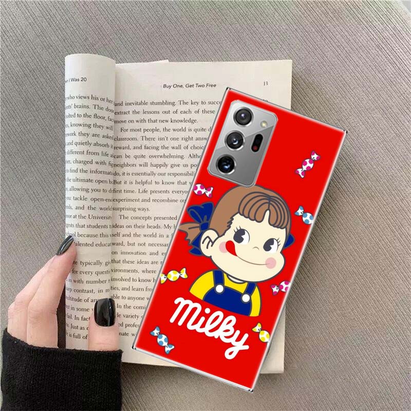 F-Fujiya M-Milky P-Peko C-chan Cartoon Phone Case For Samsung Galaxy S25 Edge S24 S23 FE S22 S26 Ultra S21 S20 S10 Plus Capa