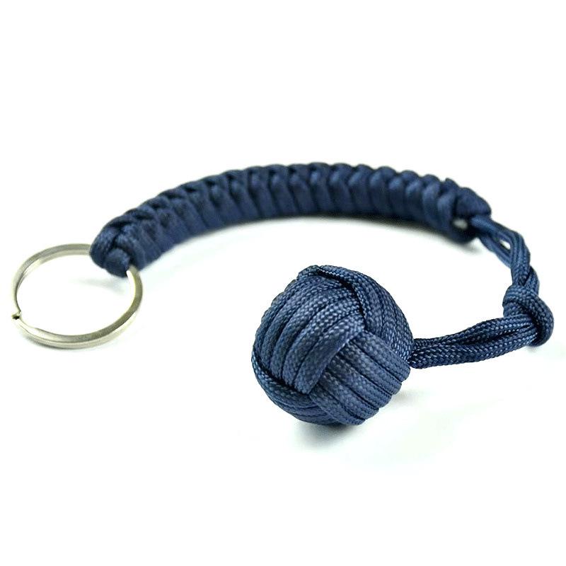 Monkey Fist Paracord Keychain: 7-Core Self-Defense Ball Keyring Accessory