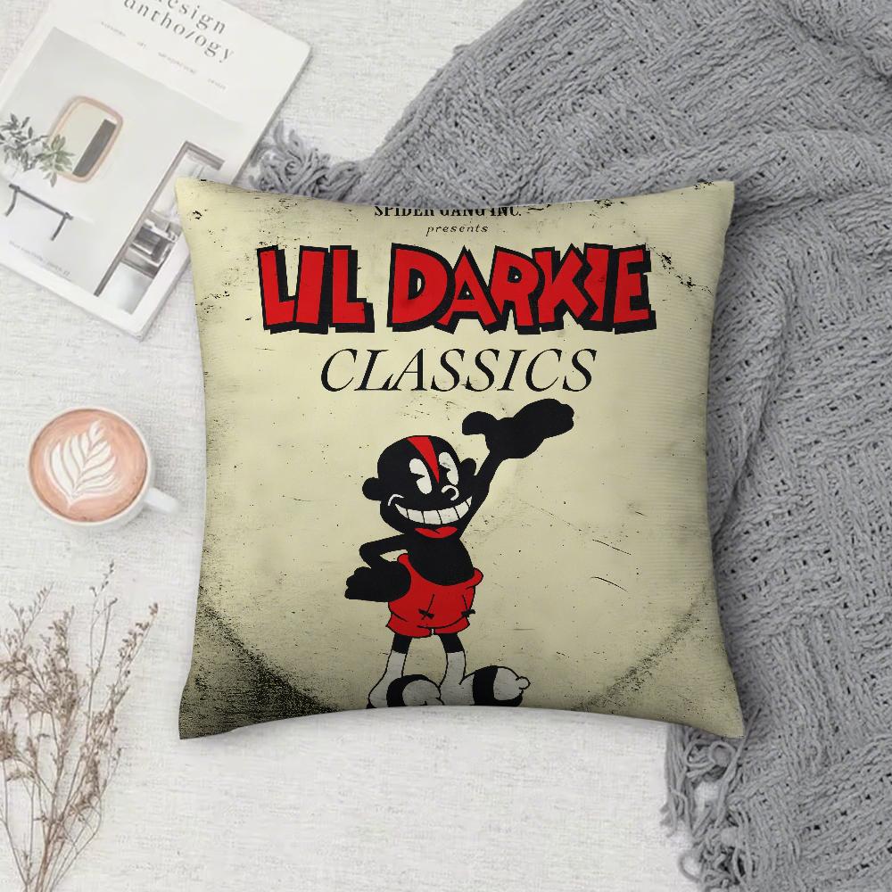 Hip Hop Music Lil D-Darkie Pillow Case Square Double-Sided Printing Short Plush Sofa Cushion Cover Bedroom Bedside Pillow