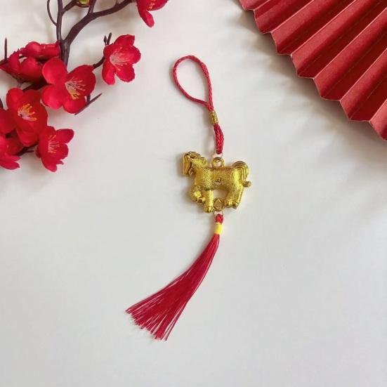 Chinese New Year Decorations 2026 Year of Horse Lucky Feng Shui Charm Zodiac Horse Hanging Tassel Pendant for Fortune Wealth Success Home Car Bonsai