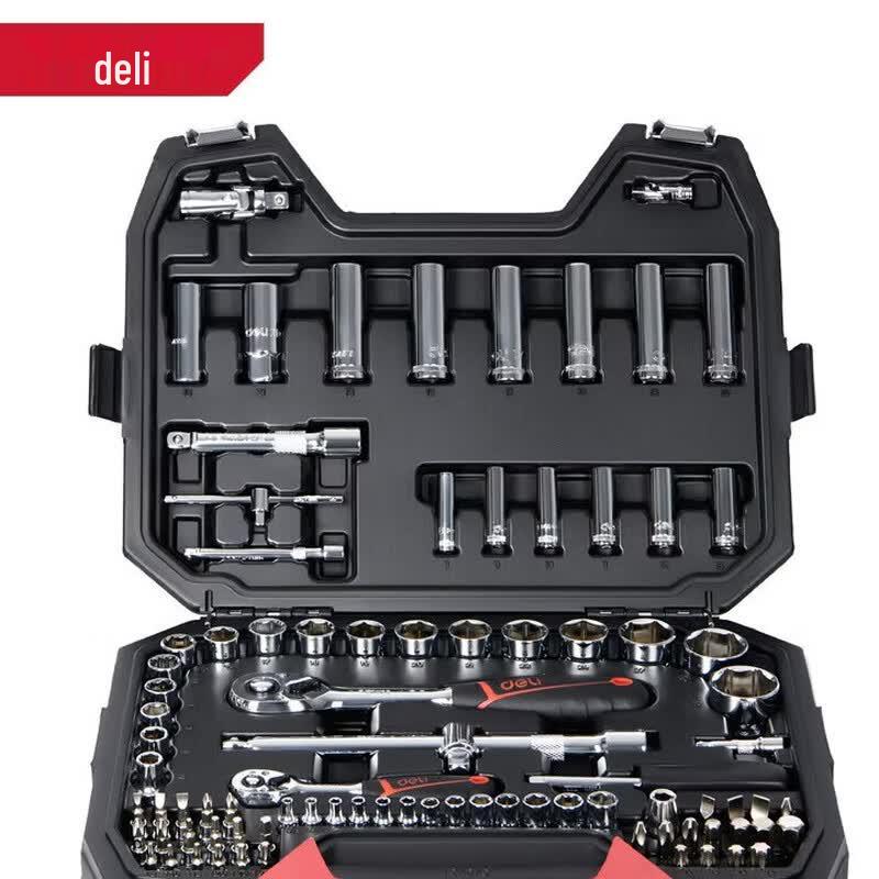 Deli 88-Piece Outdoor Socket and Repair Tool Kit