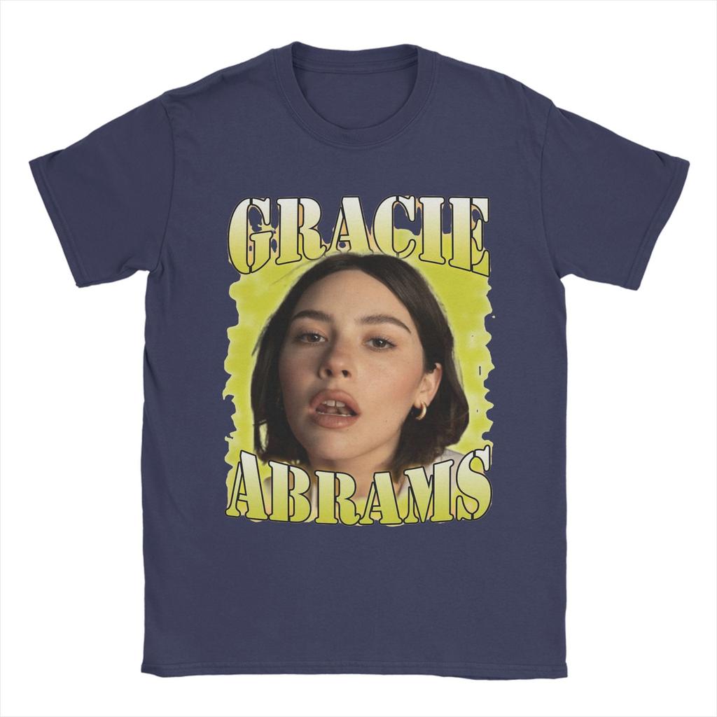 Vintage Gracie Abrams T-Shirts for Men Round Neck Pure Cotton T Shirt  Short Sleeve Tees Plus Size Clothing