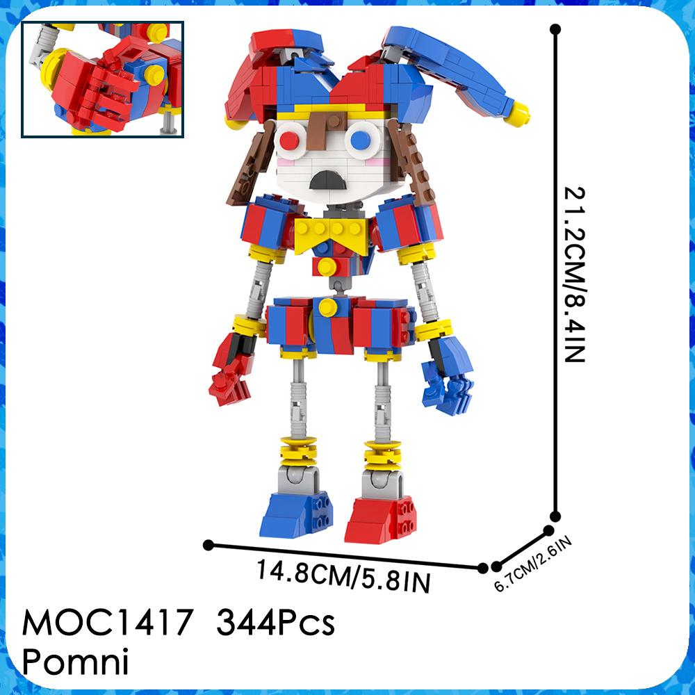 MOC Pomni Amazing Digital Circus Mattoncini Assemblati Figure Anime Sci-Fi Blocchi da Costruzione Compatibili Amici Giocattoli Regalo Per Bambini