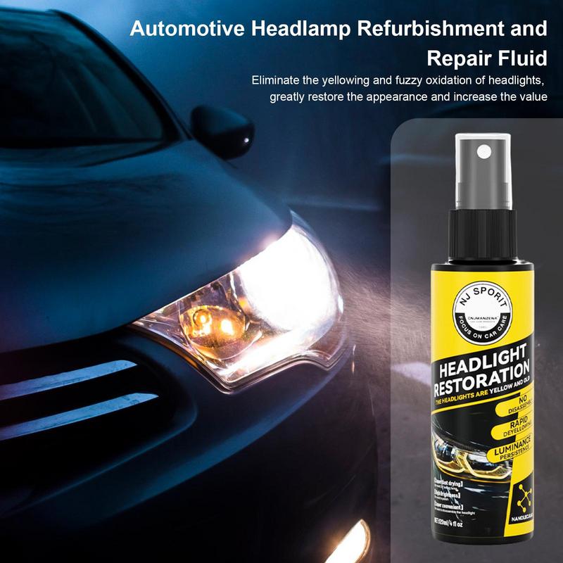 120ml Auto Scheinwerfer Beschichtungsspray Flüssigkeit Autolicht Reiniger Restaurator UV-Beständig Lang Anhaltend Scheinwerfer Beschichtungsspray Für Auto