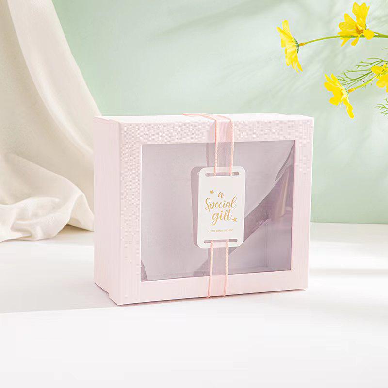 Transparent Lid and Base Gift Box for Bridesmaid, Lipstick, Birthday, Christmas & New Year Gifts