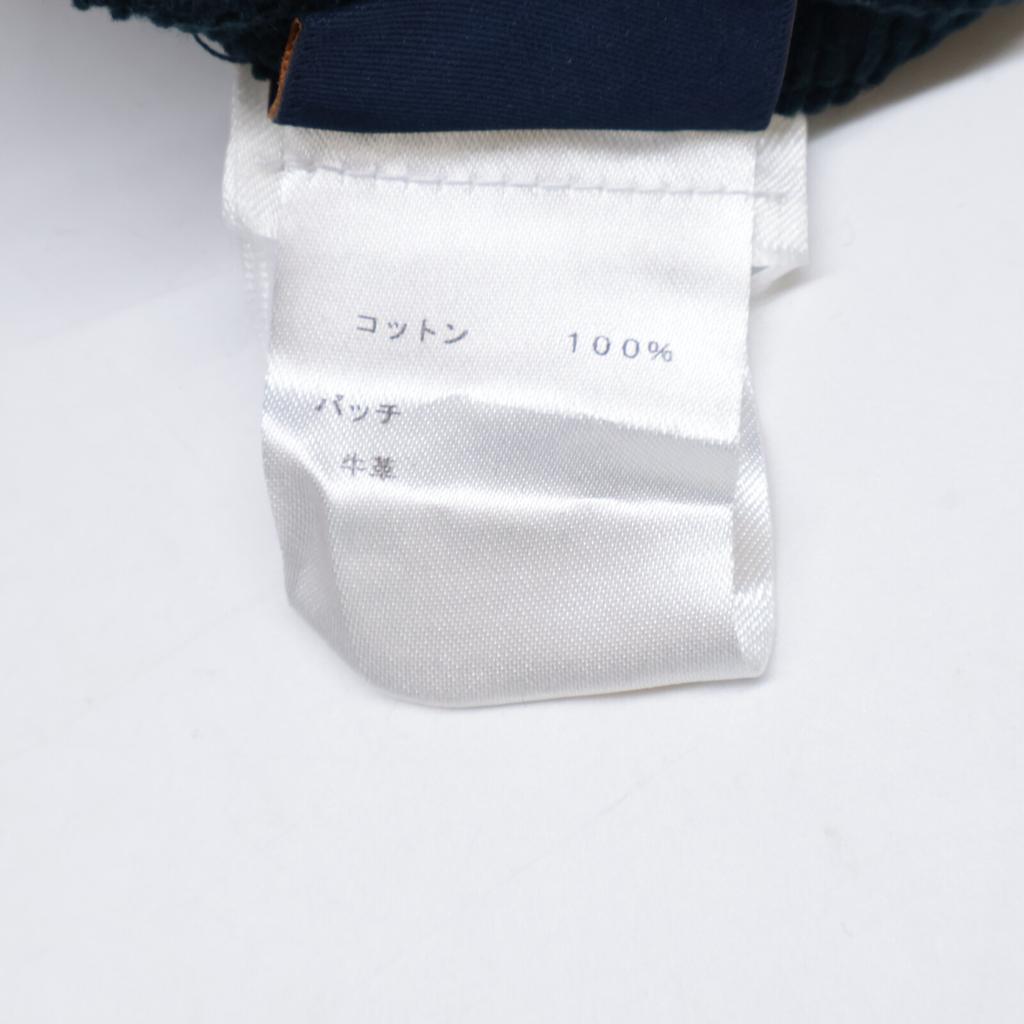 Louis Vuitton Authentic Japanese Domestic Model HFA03WHWY Gold Button Leather Patch Corduroy Coverall Jacket 44 Dark navyUsed