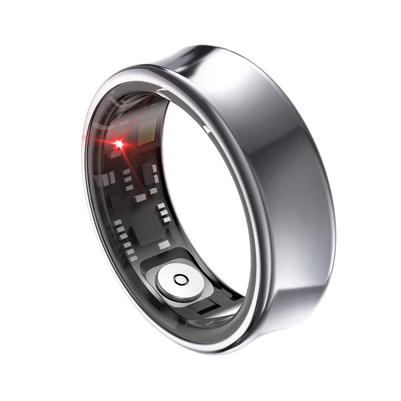 Titanium Alloy Smart Ring SR05: Heart Rate Monitor, Video Player, Unisex, Black Tech, Waterproof, Bluetooth Wearable