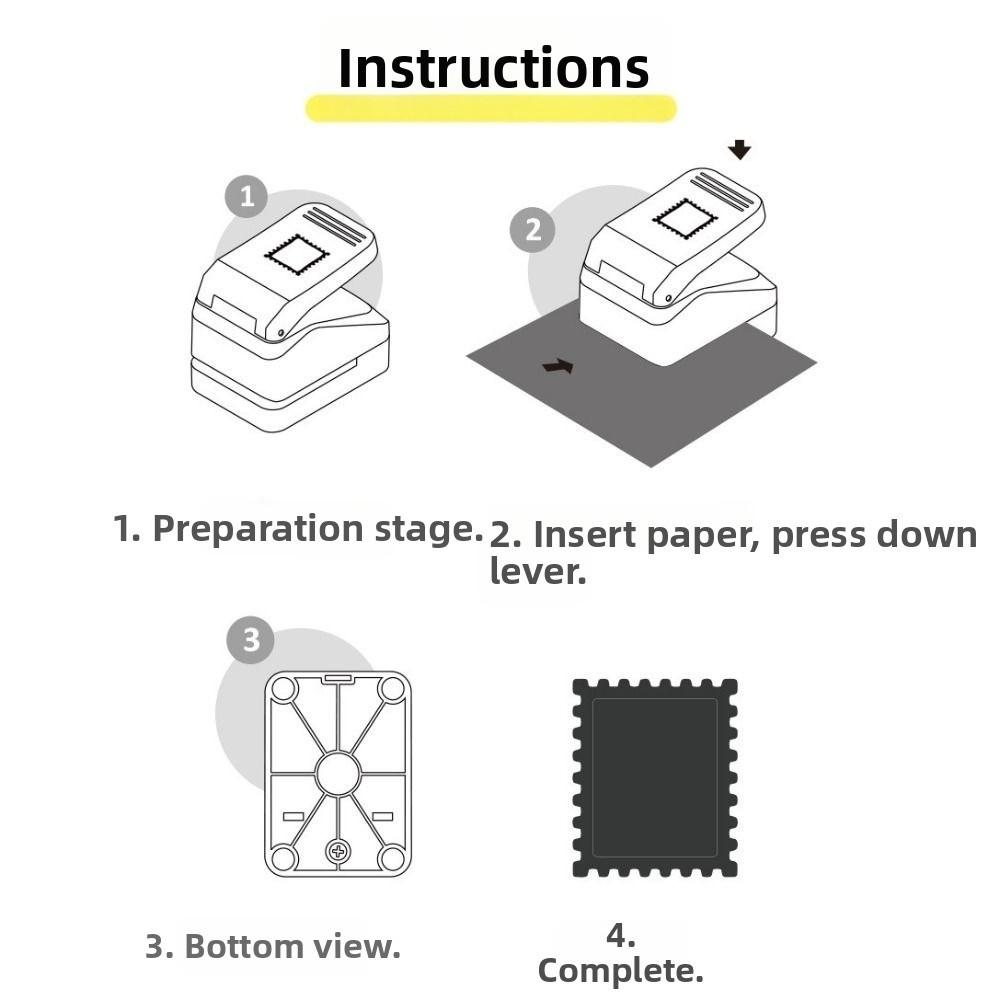 Labor Saving Embossing Machine 2.87x2.39cm Toothed Puncher Embosser Stamp Border Punch Craft