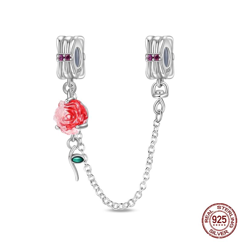 Copper Heart Shaped Keylock Cross Pattern Fantasy Cat Claw Safety Chains Fit Qikaola Original Bracelets Diy Jewelry