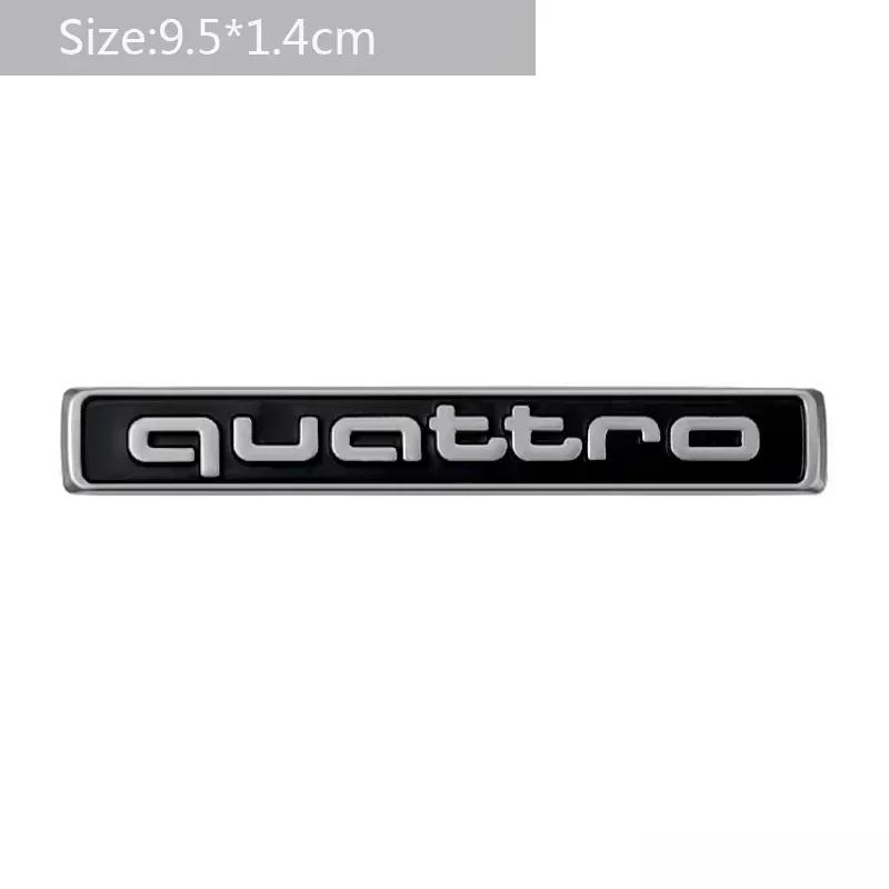 Car Quattro Front Grille Four-Wheel Drive Logo Styling for Audi A4 A4L 2020 2021 2022 2023 Rear Fender Stickers Auto Accessories