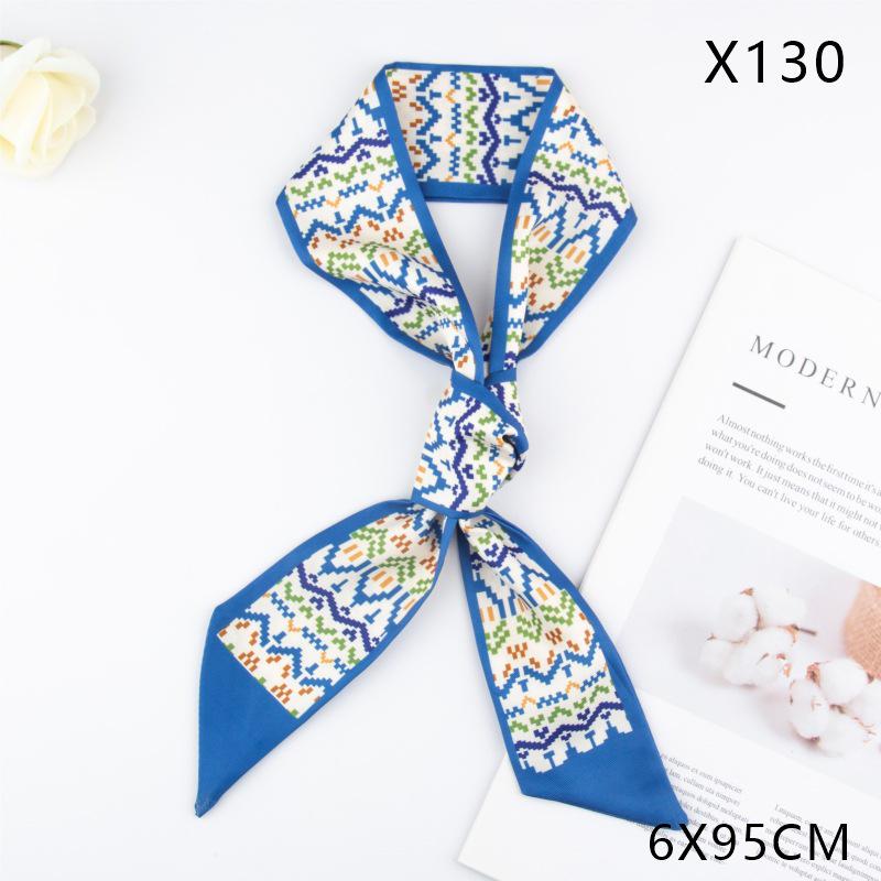 Versatile Vintage Silk Scarf: Hair Tie, Headband, Bag Accessory