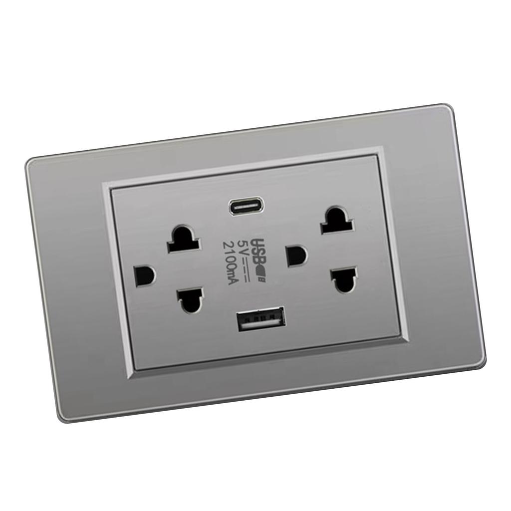 Thailand Type Electrical Wall Receptacle Outlet Space Saving USB Type C Wall r Outlet for Home