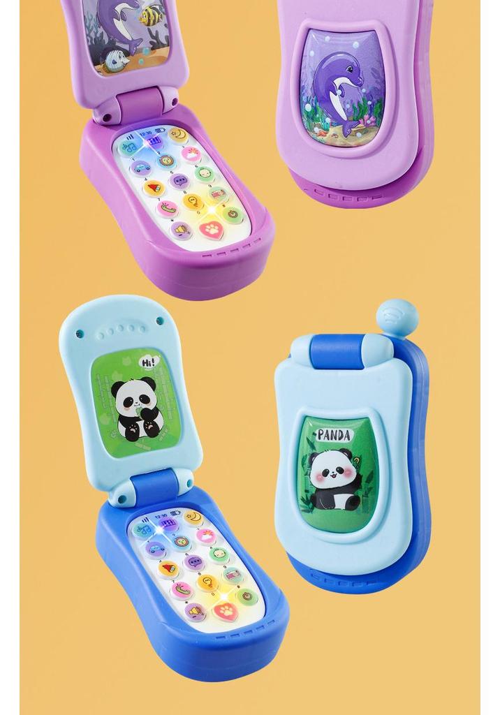Children's Multifunctional Educational Music Phone Toy with Cartoon Lights