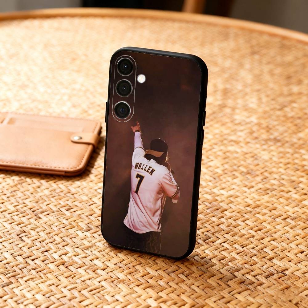 1PC M-Morgan Wallen Singer Phone Case For Samsung  A73,72,71,A52,51,40,41,A22,A32,31,A13, Soft Black Shell