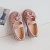 Toddlers Girls Shoes Glitter Leather Flats For Little Kids Children's Dress Shoes Bow-knot Princess Sweet Loafers Soft For Dance