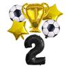 Football Award Latex Balloon Digital Aluminum Film Set Baby Birthday Party Decoration Scene Arrangement
