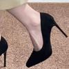 Fashion Suede Woman Pumps New High Heels Office Shoes Fashion Thin Heels Pointed Toe Stiletto Heels Women's Pump