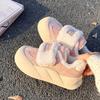 Autumn and winter milk Huhu new 2025 velvet little white shoes women's platform Velcro bread shoes versatile casual shoes