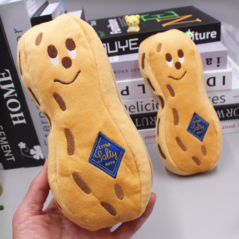 

Милая, креативная, хорошая вещь, сумка для ручек с арахисом, студенты мужского и женского пола, индивидуально забавная сумка для ручек, корейская плюшевая сумка для канцелярских принадлежностей с вышивкой