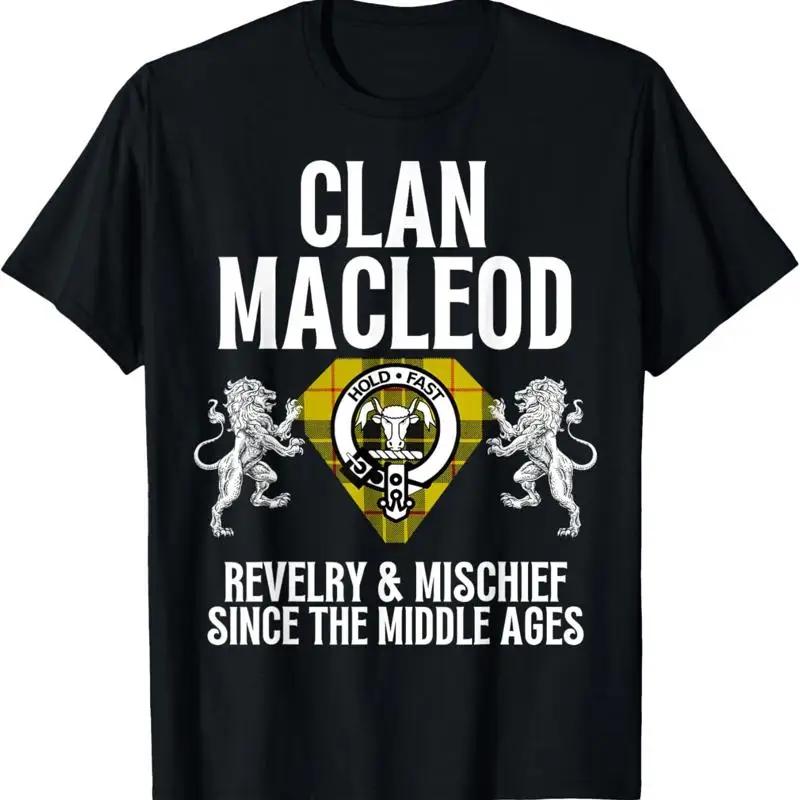 Ród Macleod Szkockie Nazwisko Herb Tartan Rodzinna Impreza Koszulka