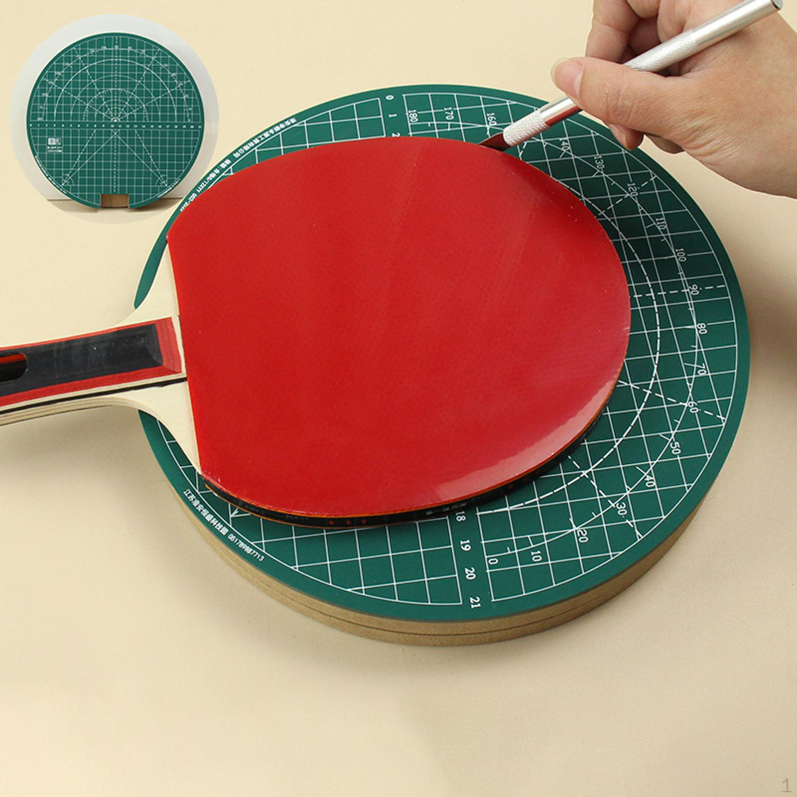 Table Tennis Rubber Cutter Platform Lightweight Sheet Cutting Station 22CM rotation