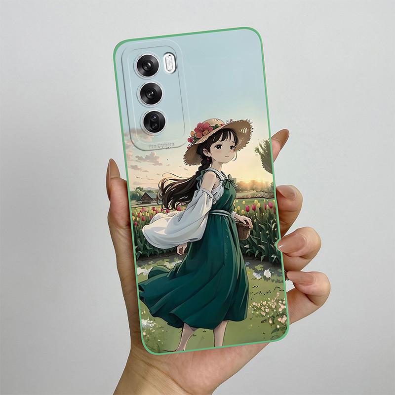 For OPPO Reno 12 CPH2625 Reno12 Pro Phone Case 12pro 5G CPH2629 Love Heart Silicone Soft Shockproof Back Cover Protective Shell