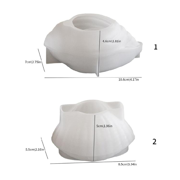 Multipurpose Silicone Conch Mould for Jewelry Plate Candle Holder Home Storage Decoration for Craft Supplies Art