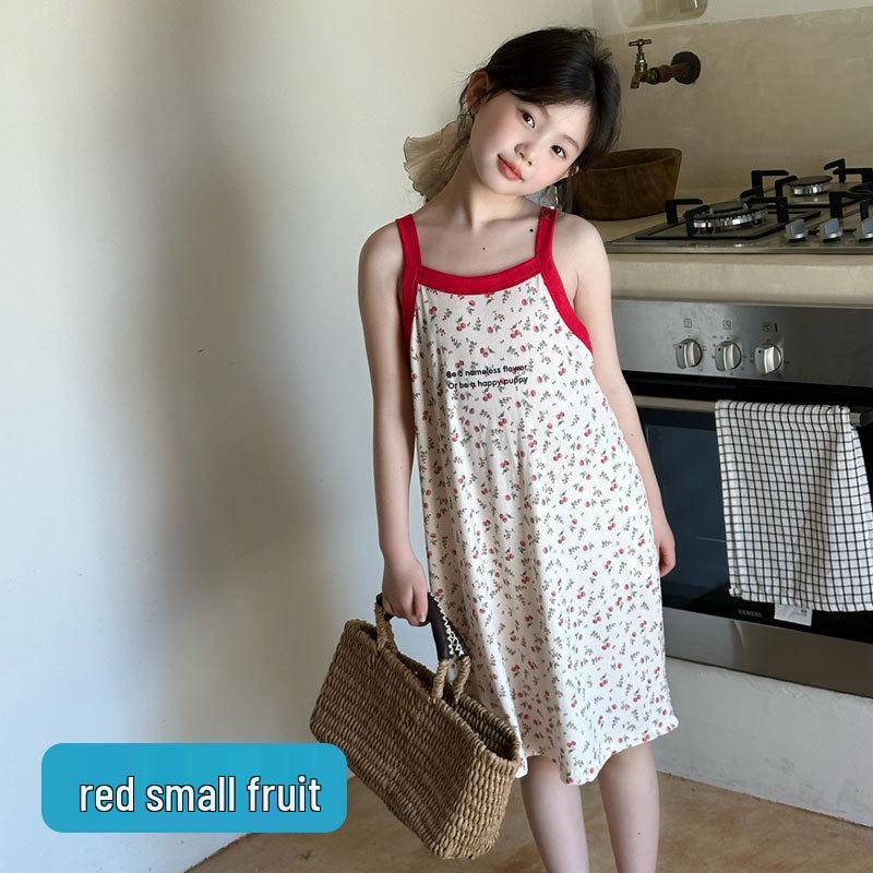 Girls' Cute Summer Sleeveless Nightgown Pajamas