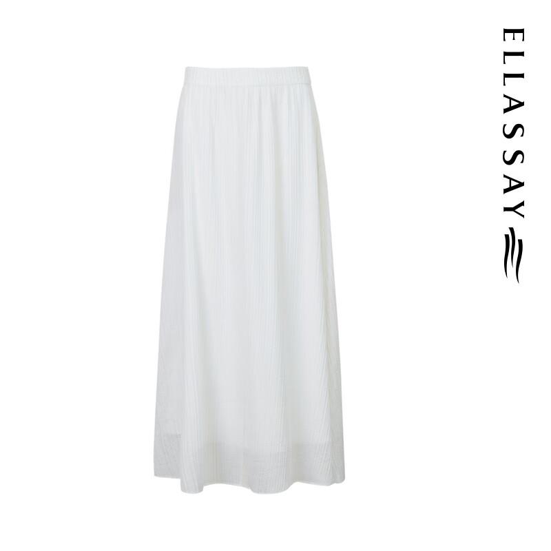 ELLASSAY 2025 Early Spring Elegant Silk Pleated Long Skirt