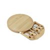 Nut Pull-Out Box, Chinese Style Bowl Rest, Bamboo Divided Rack, Ceramic Snack Bowl, Tableware Storage Box for Kitchen