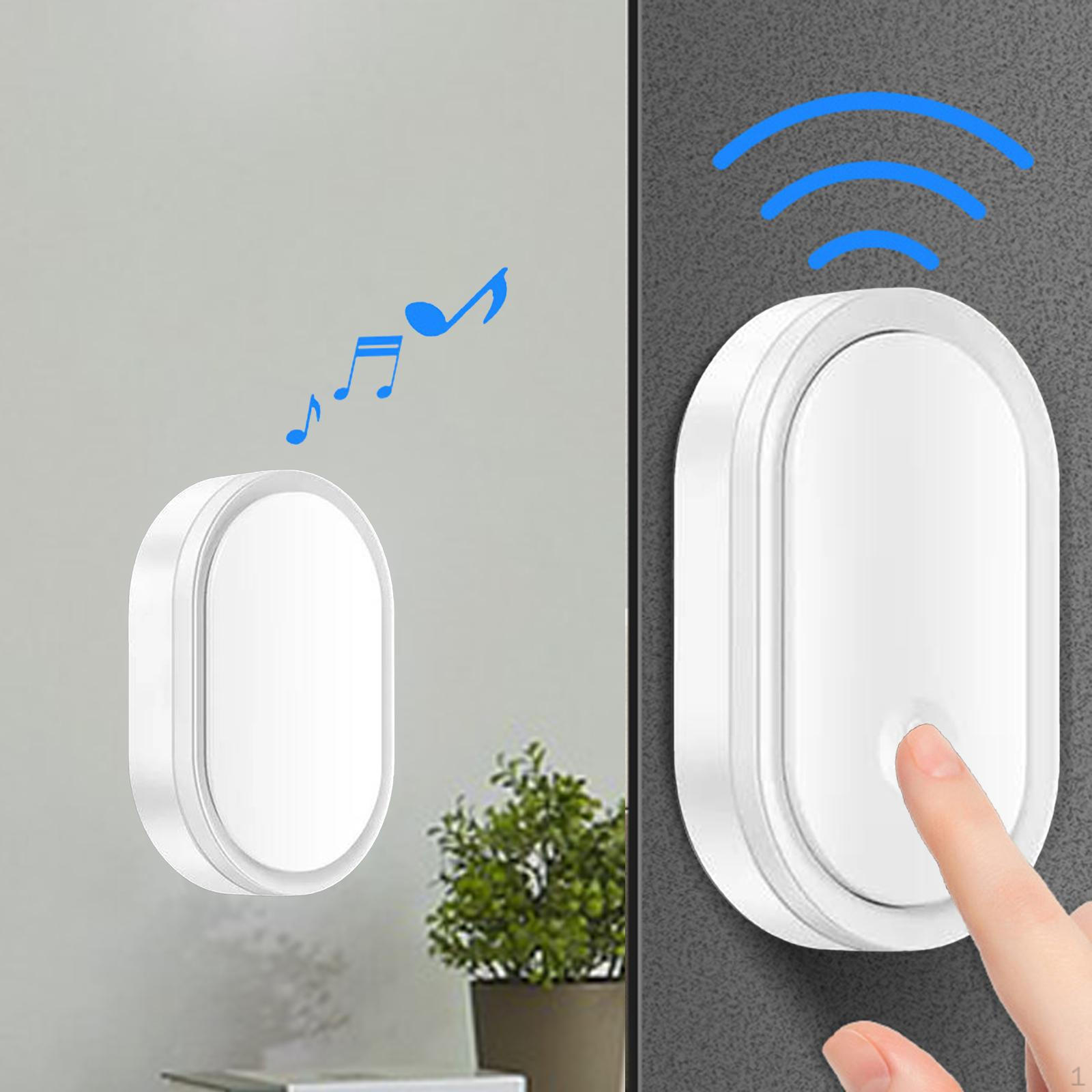 

Беспроводной дверной звонок со светодиодным индикатором Компактные дверные звонки для магазинов Офисов Вилл White